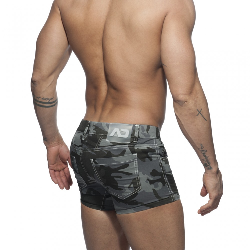 AD641 Camo Jeans Short -CAMOUFLAGE