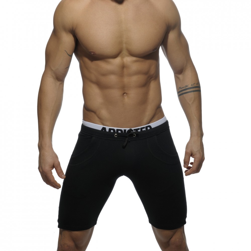 AD417 Combined Waistbrand Knee Pant - BLACK
