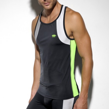 SP099 Silver Running Tanktop - BLACK