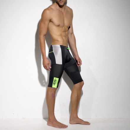 SP109 Silver Running Short Pants - BLACK